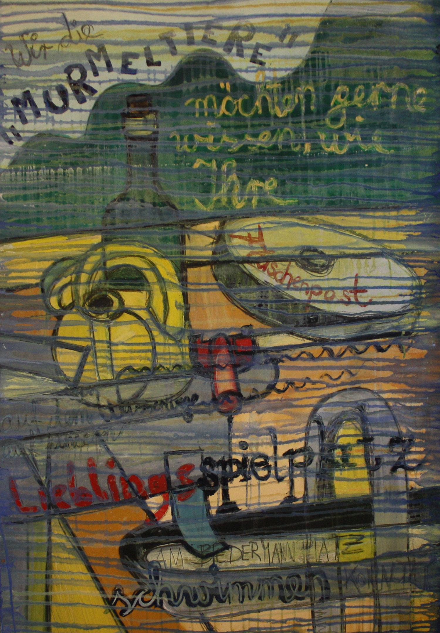 Flaschenpost Nr.: 37 / 03.07.00 / Spielplatz am Biedermannplatz / Wir die "Murmeltiere" möchten gerne wissen, wie Ihre Flaschenpost auf dem Wasserwege auf unseren Lieblingsspielplatz am Biedermannplatz schwimmen konnte?