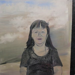 "Ute" (unvollendet), Öl auf Leinwand, 90 cm x 90 cm, zerstört