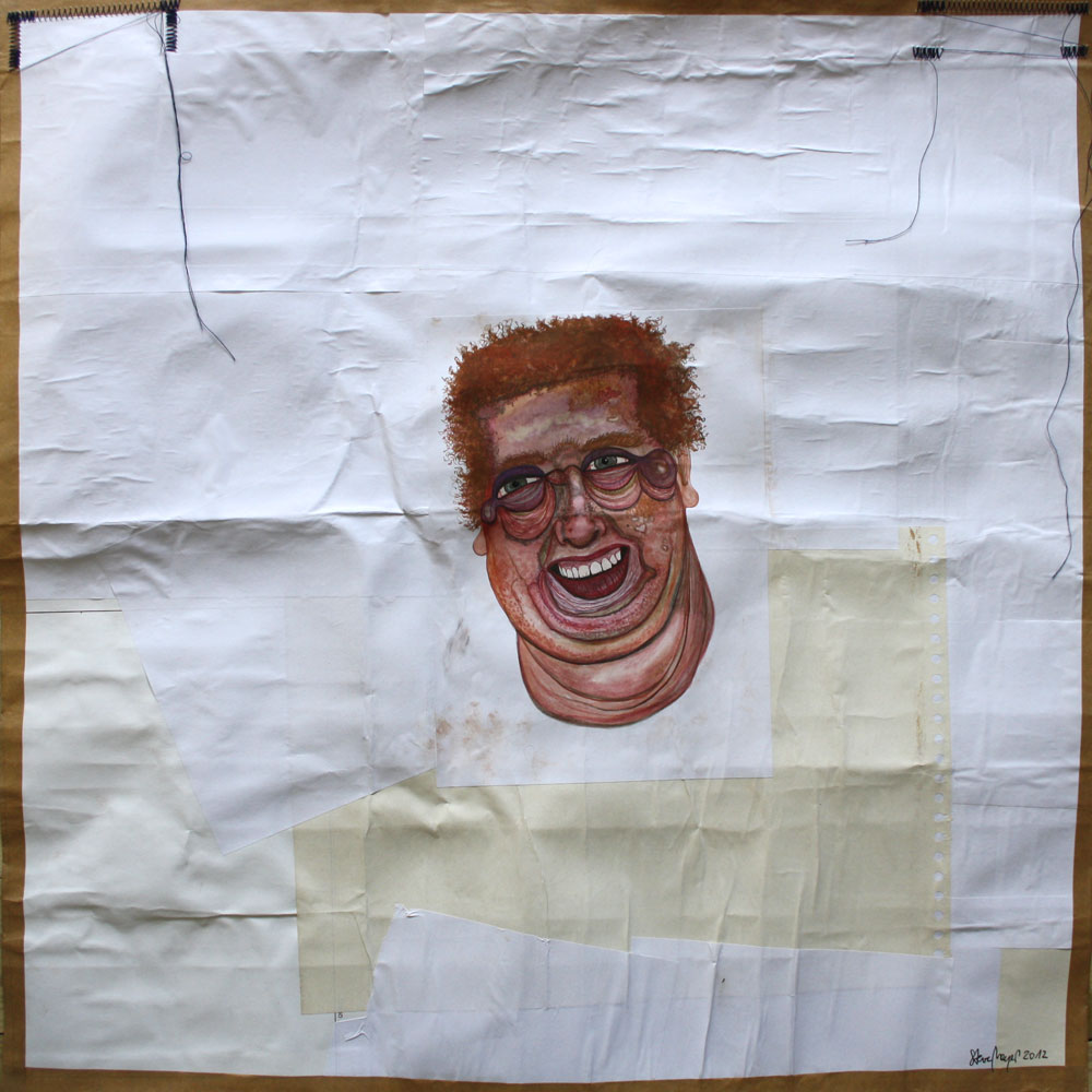 Ohne Titel, Mischtechnik auf verleimtem Papier, 70 cm x 70 cm, Preis auf Anfrage