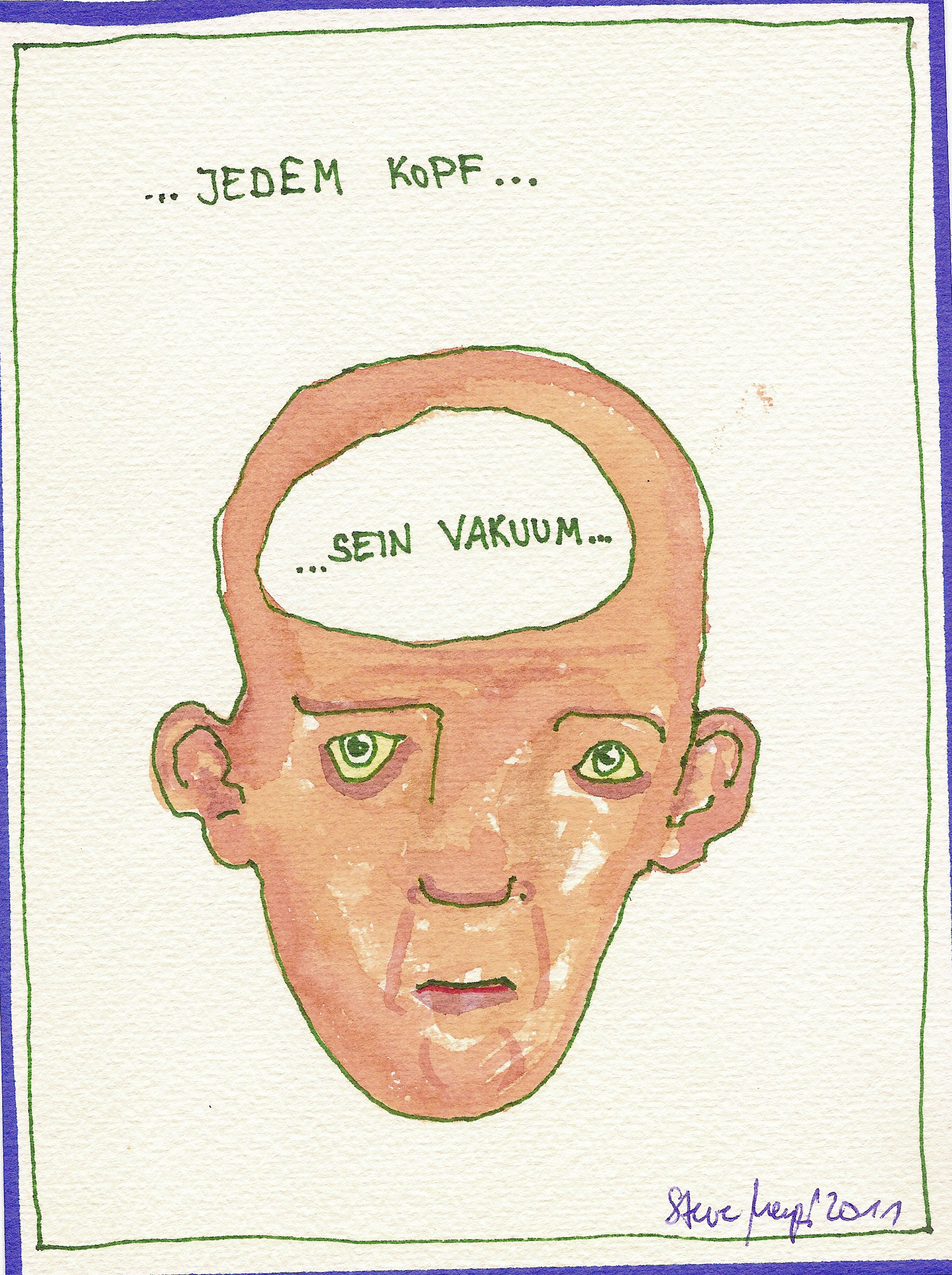 Ohne Titel, Mischtechnik auf Papier, ca. 20 cm x 15 cm, (Privatbesitz)