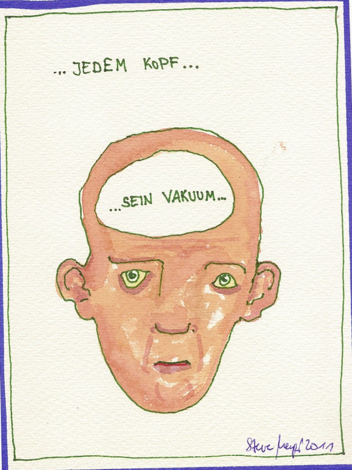 Ohne Titel, Mischtechnik auf Papier, ca. 20 cm x 15 cm, (Privatbesitz)