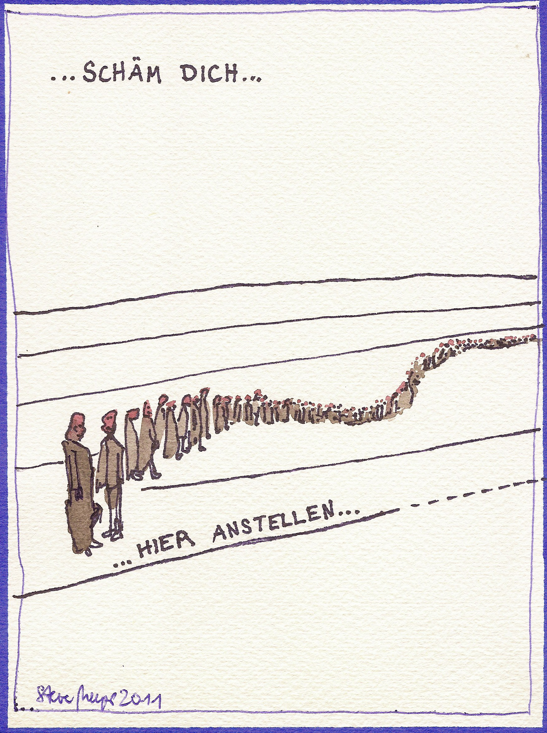 Ohne Titel, Mischtechnik auf Papier, ca. 20 cm x 15 cm, (Privatbesitz)