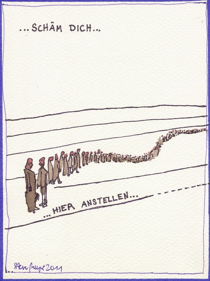 Ohne Titel, Mischtechnik auf Papier, ca. 20 cm x 15 cm, (Privatbesitz)