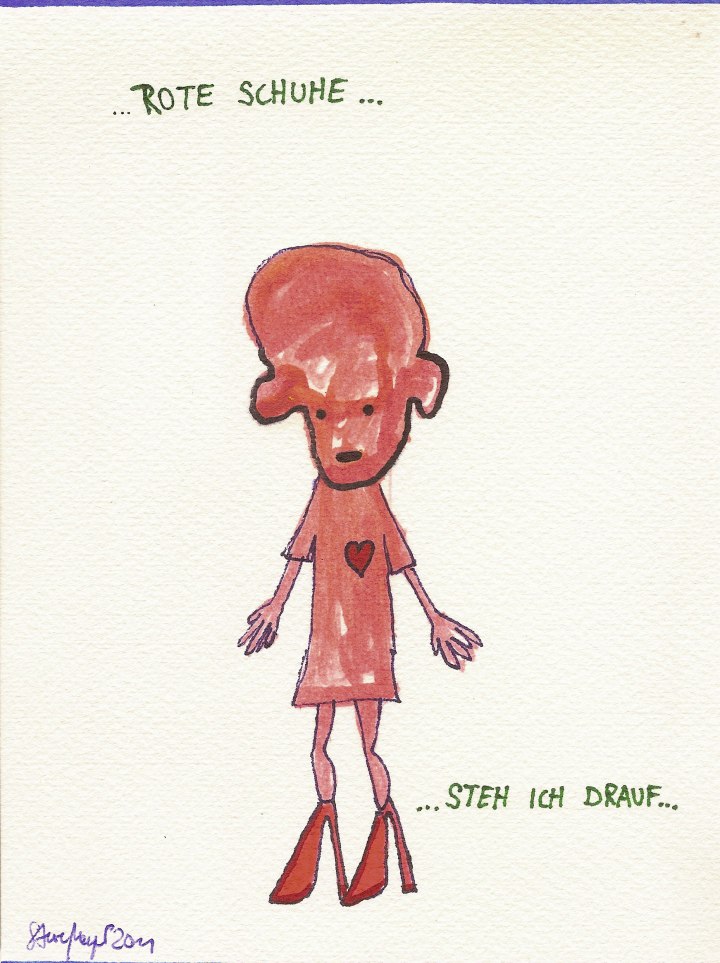 Ohne Titel, Mischtechnik auf Papier, ca. 20 cm x 15 cm, (Privatbesitz)