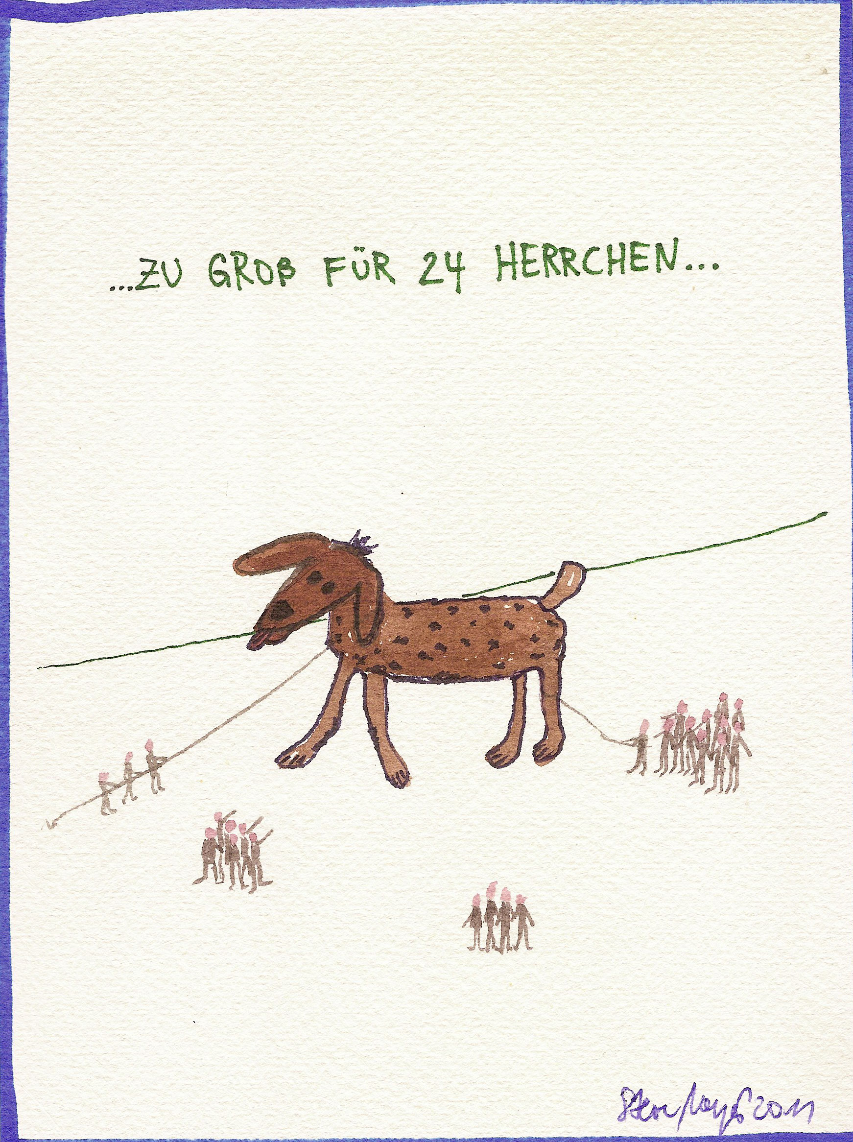 Ohne Titel, Mischtechnik auf Papier, ca. 20 cm x 15 cm, (Privatbesitz)