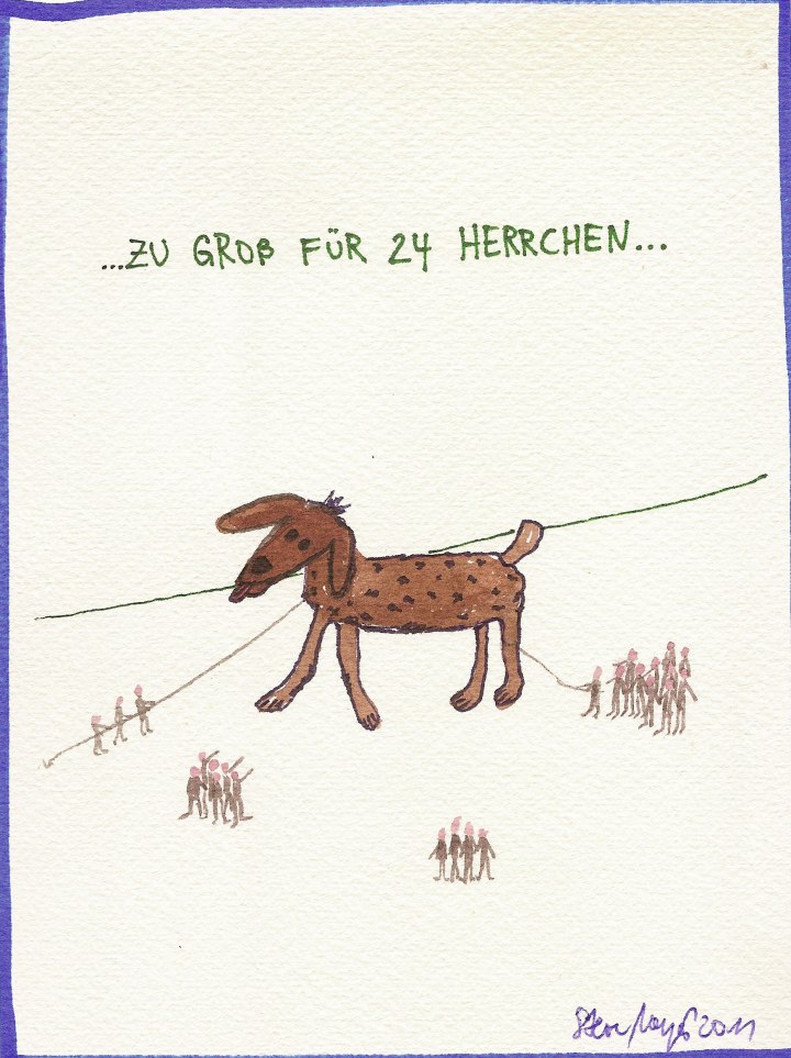 Ohne Titel, Mischtechnik auf Papier, ca. 20 cm x 15 cm, (Privatbesitz)