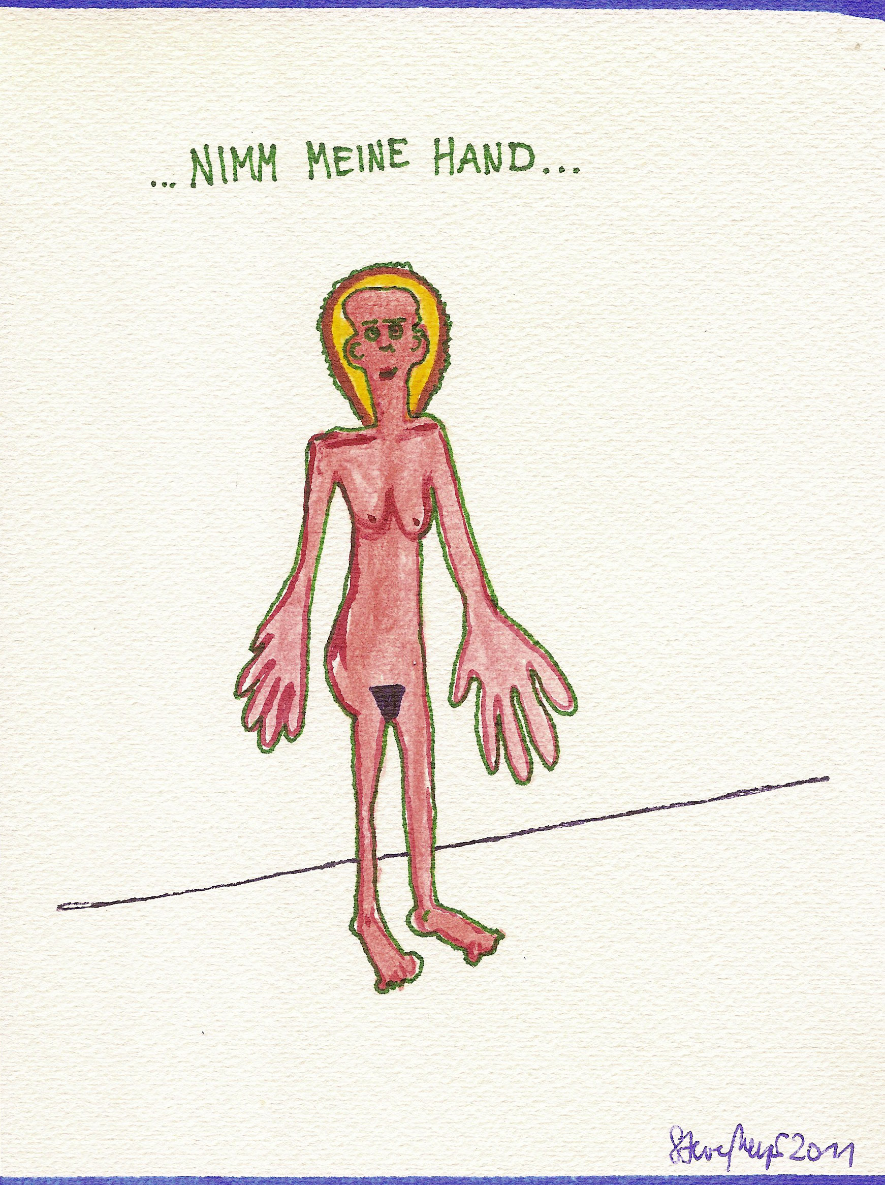 Ohne Titel, Mischtechnik auf Papier, ca. 20 cm x 15 cm, Preis auf Anfrage