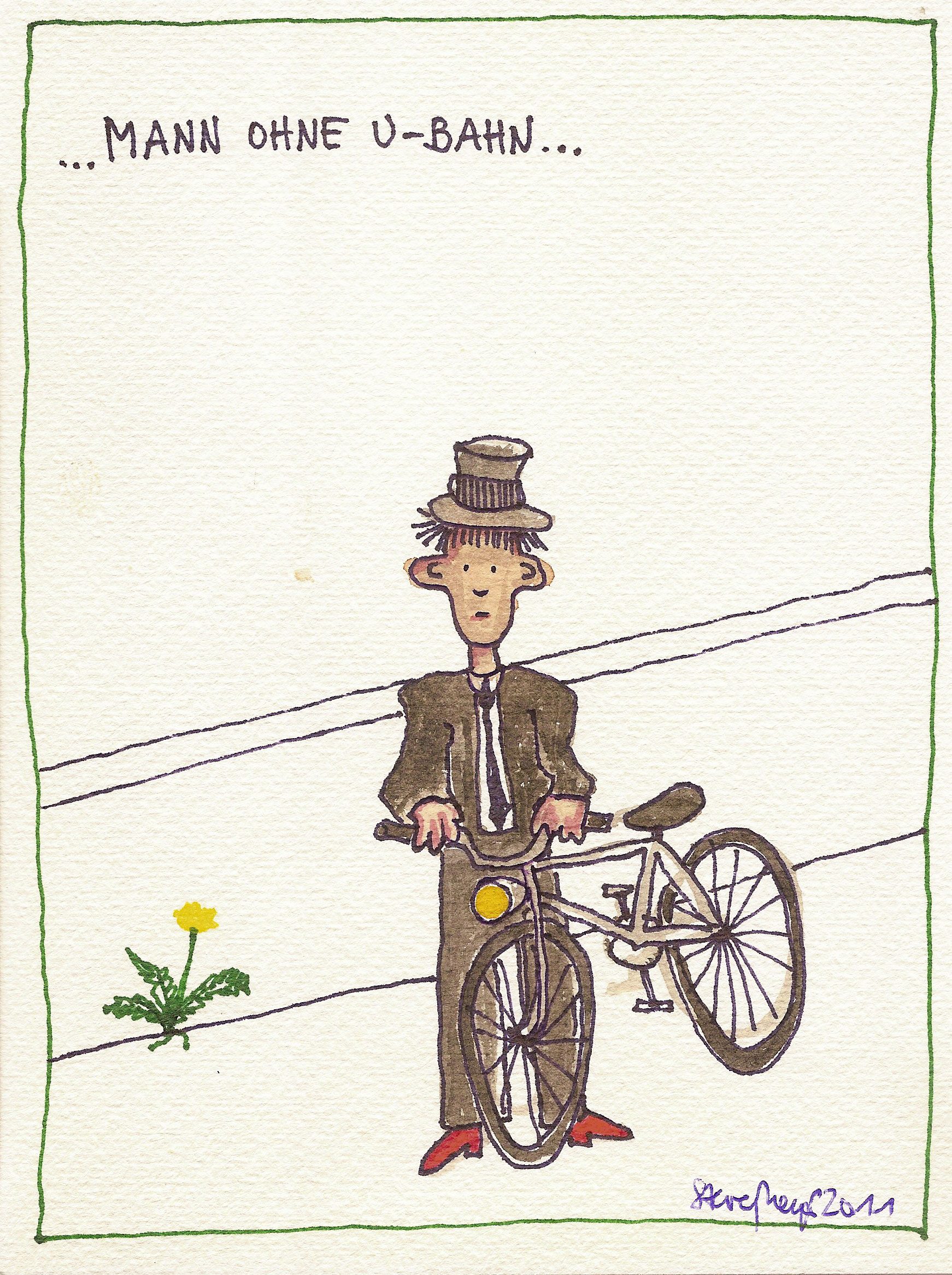 Ohne Titel, Mischtechnik auf Papier, ca. 20 cm x 15 cm, (Privatbesitz)