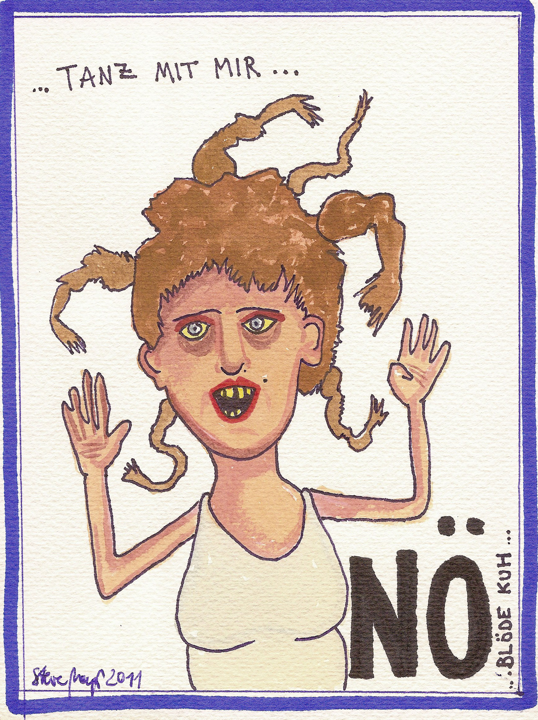 Ohne Titel, Mischtechnik auf Papier, ca. 20 cm x 15 cm, Preis auf Anfrage