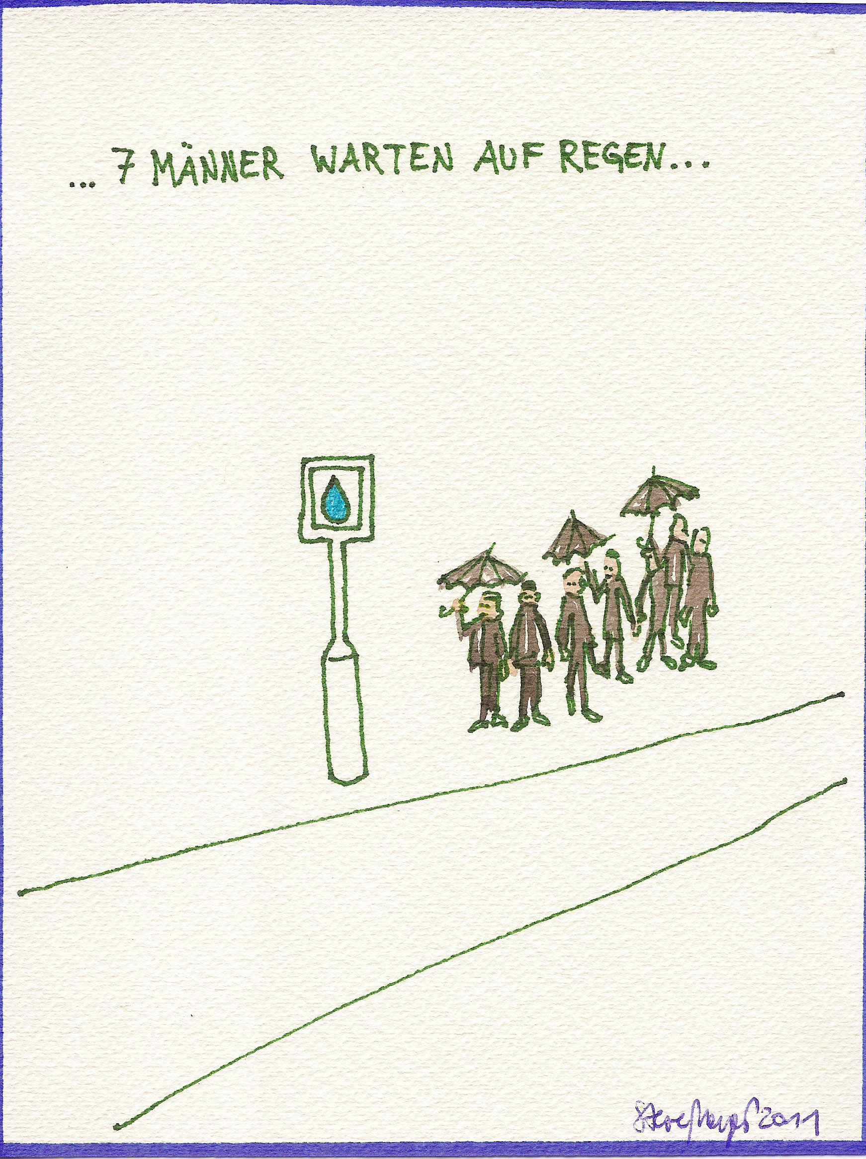 Ohne Titel, Mischtechnik auf Papier, ca. 20 cm x 15 cm, (Privatbesitz)