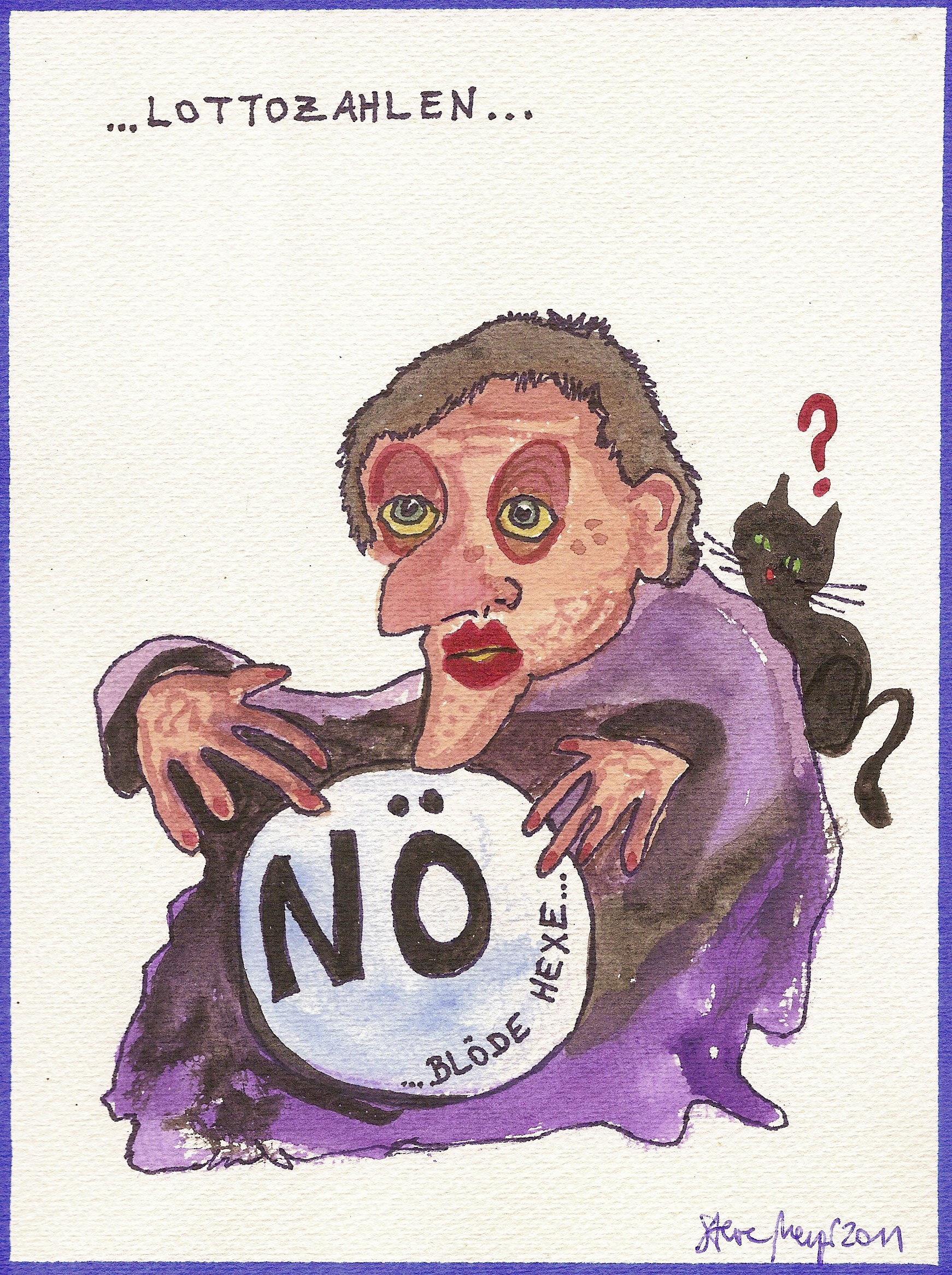 Ohne Titel, Mischtechnik auf Papier, ca. 20 cm x 15 cm, (Privatbesitz)