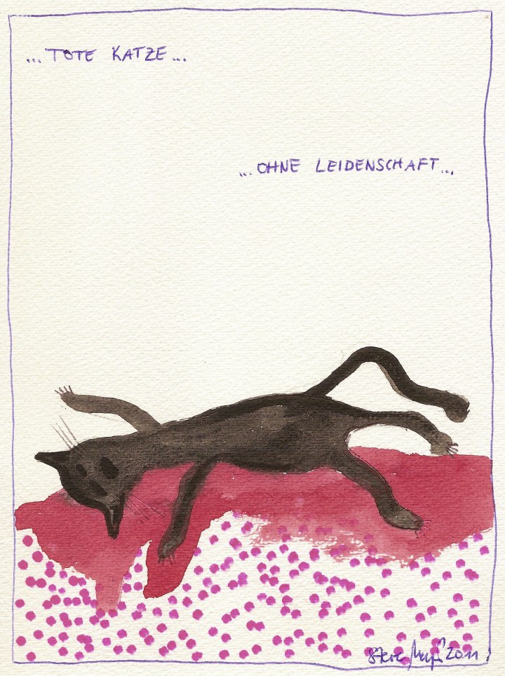 Ohne Titel, Mischtechnik auf Papier, ca. 20 cm x 15 cm, (Privatbesitz)