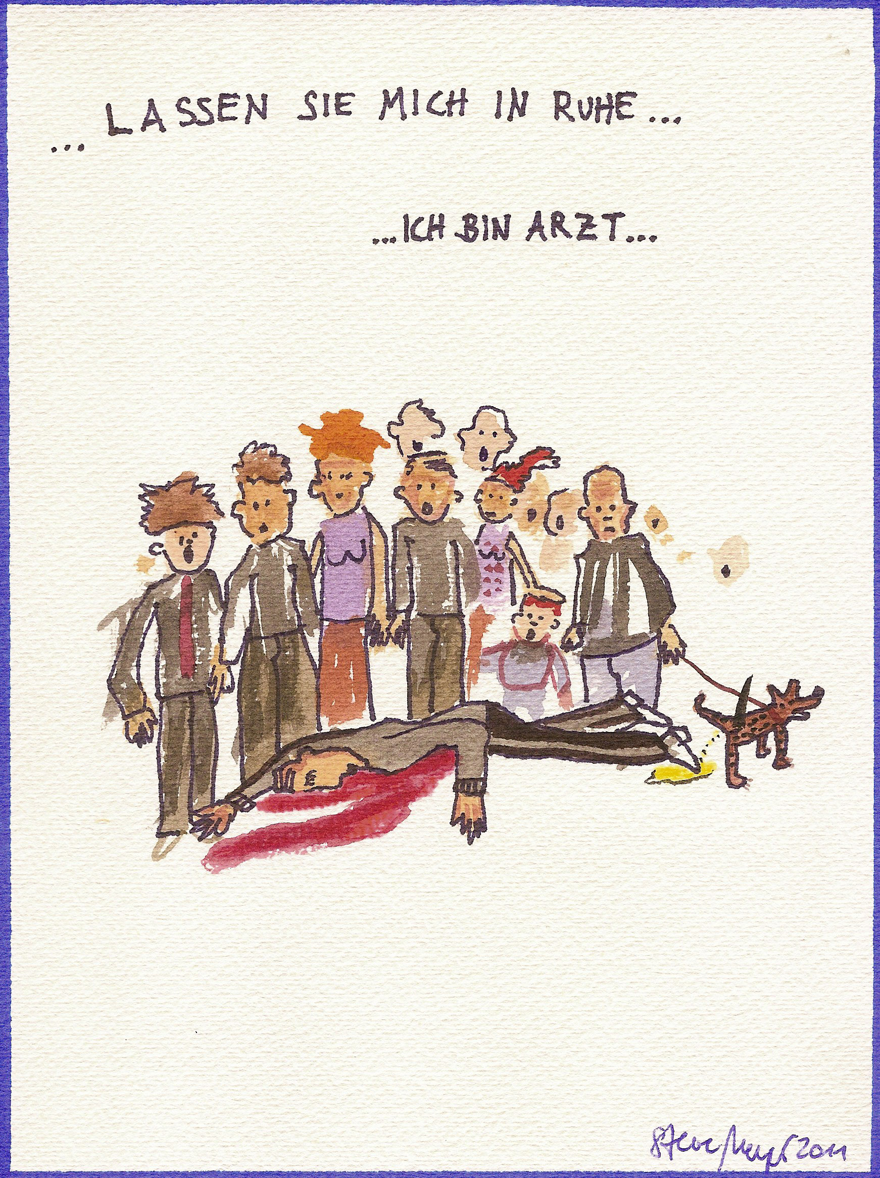 Ohne Titel, Mischtechnik auf Papier, ca. 20 cm x 15 cm, (Privatbesitz)