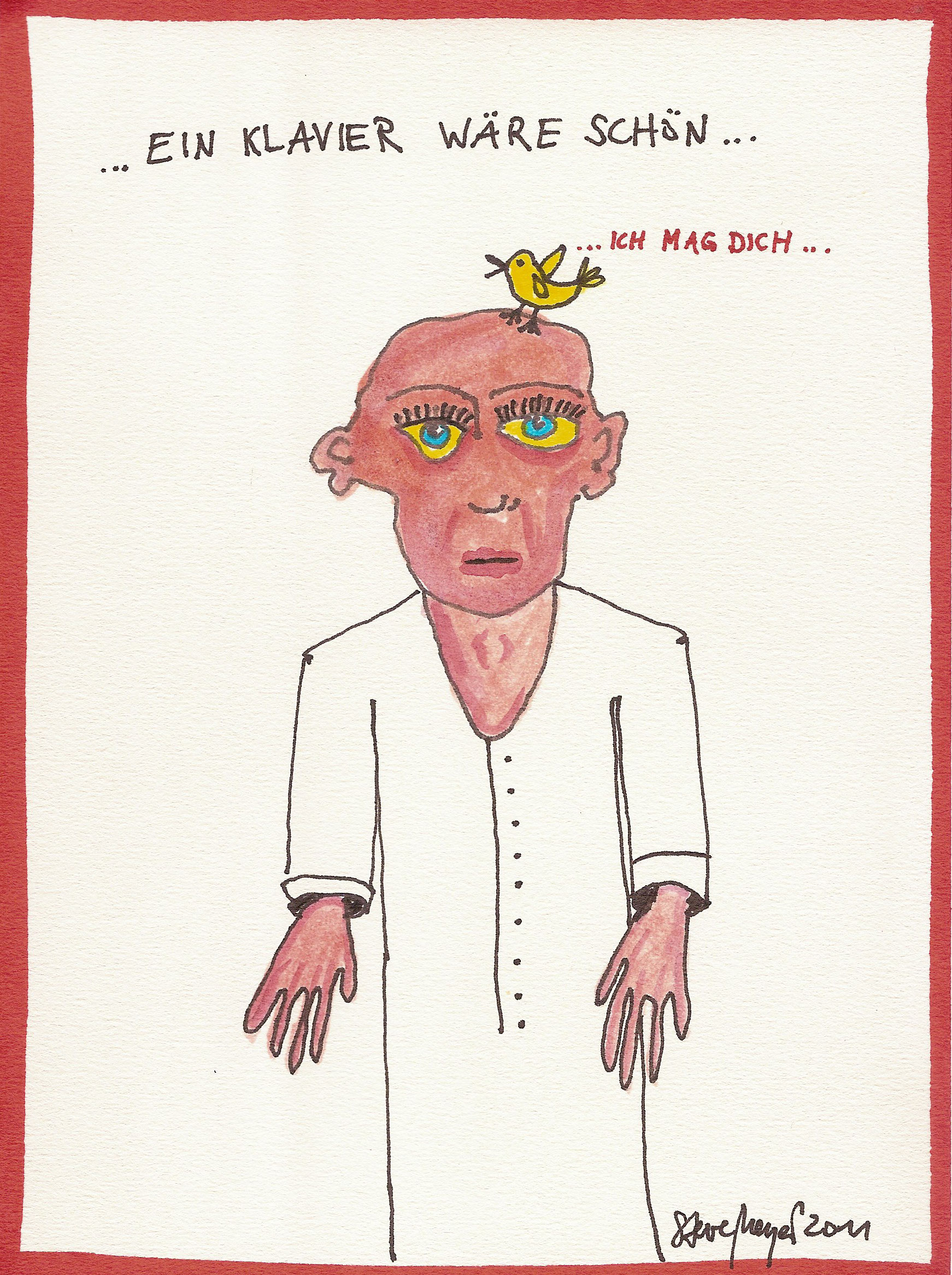 Ohne Titel, Mischtechnik auf Papier, ca. 20 cm x 15 cm, Preis auf Anfrage