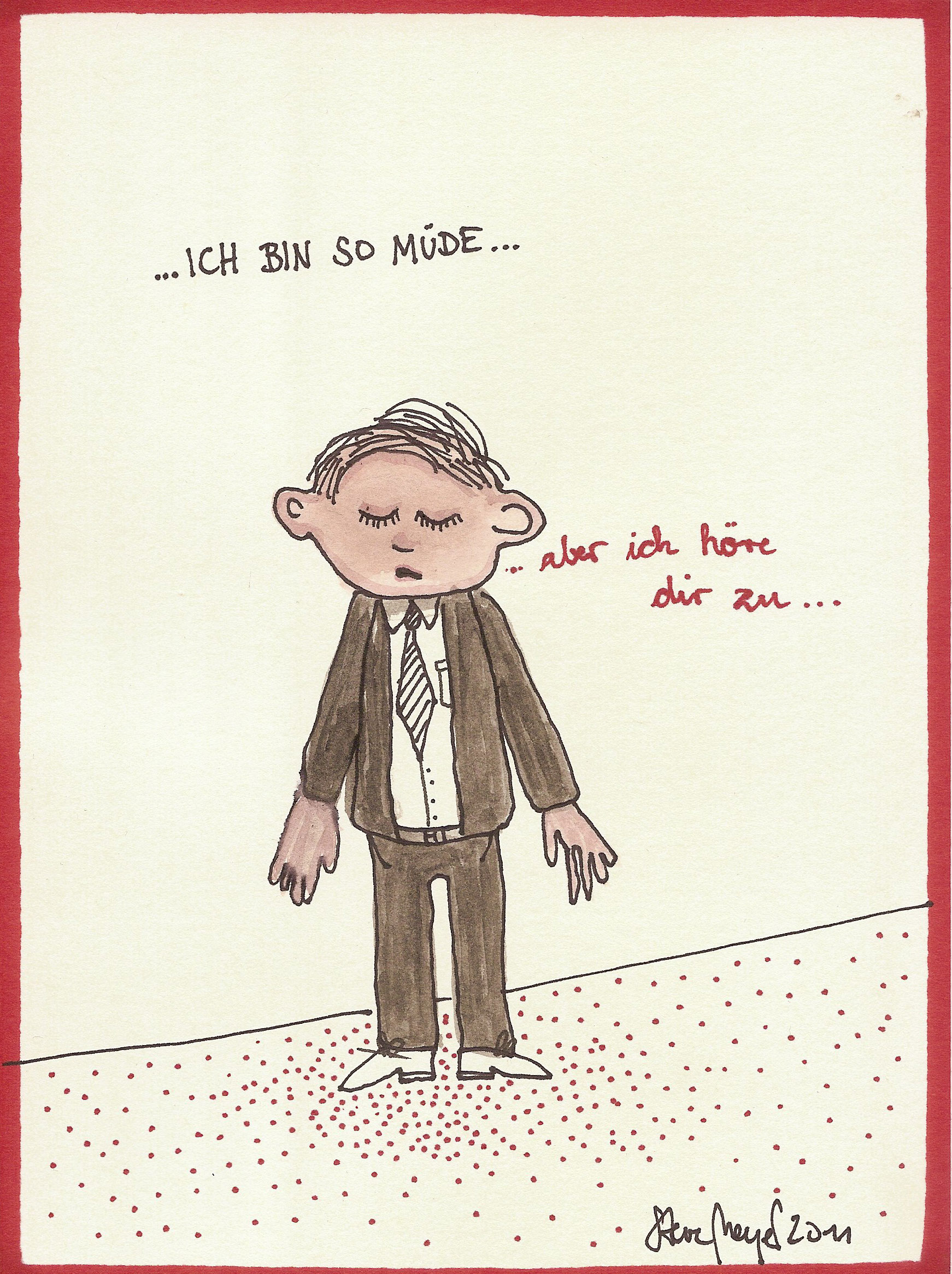 Ohne Titel, Mischtechnik auf Papier, ca. 20 cm x 15 cm, (Privatbesitz)