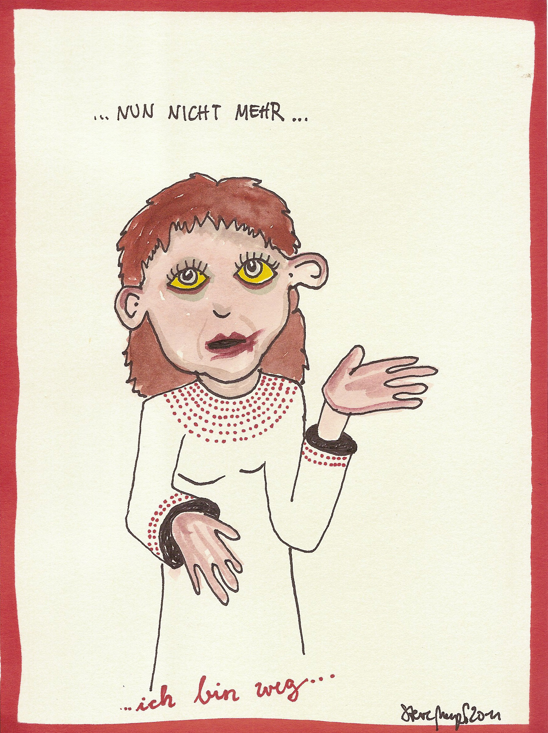 Ohne Titel, Mischtechnik auf Papier, ca. 20 cm x 15 cm, Preis auf Anfrage