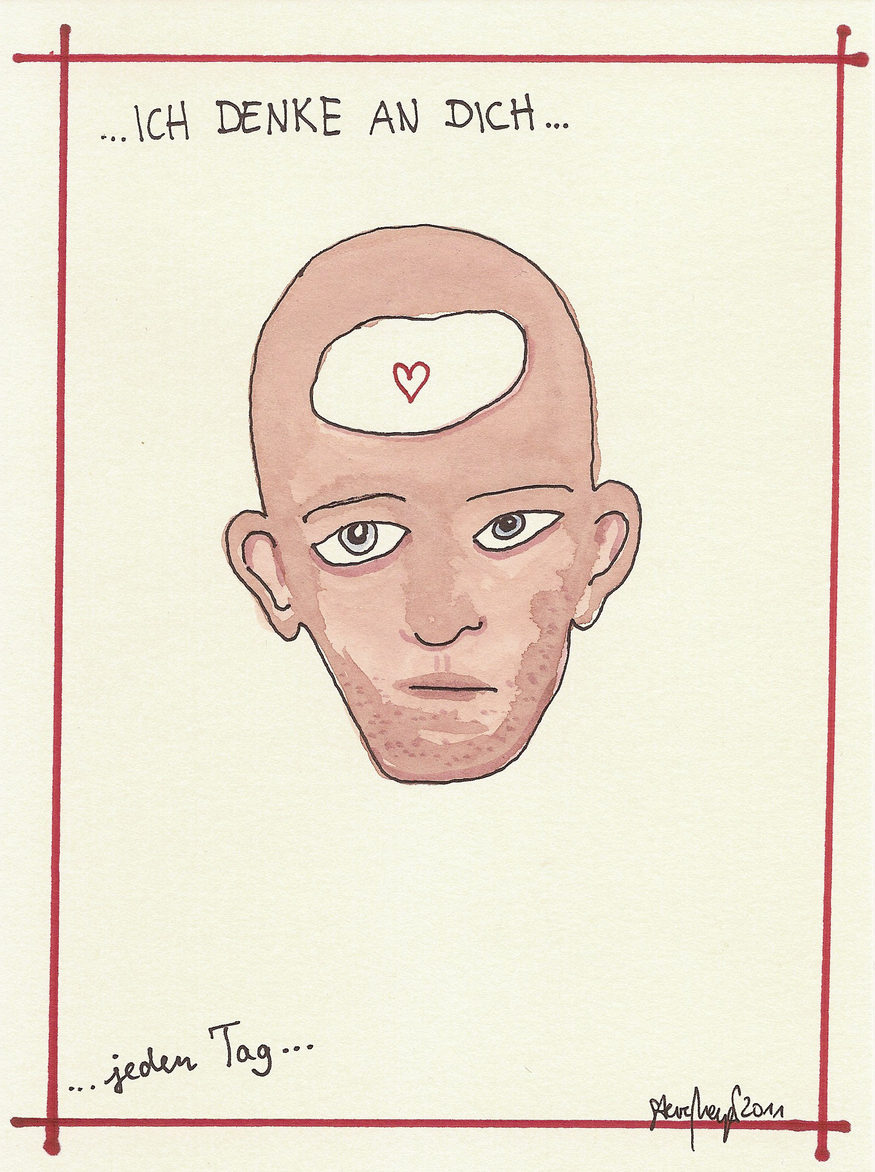 Ohne Titel, Mischtechnik auf Papier, ca. 20 cm x 15 cm, Preis auf Anfrage