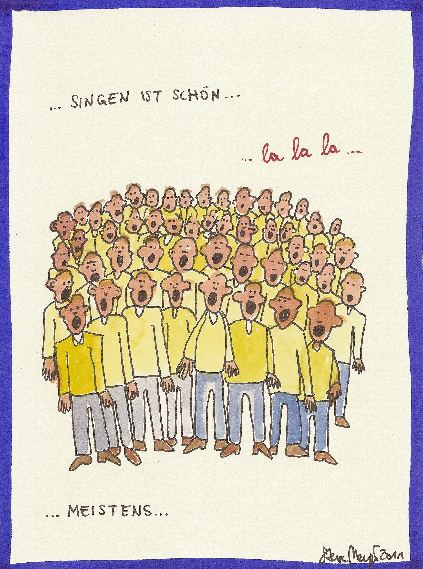 Ohne Titel, Mischtechnik auf Papier, ca. 20 cm x 15 cm, (Privatbesitz)