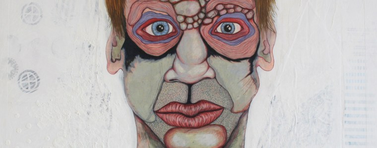 K3-Q70-15, Mischtechnik auf Holz, 70 cm x 70 cm, 2015, Preis: 1300.- Euro