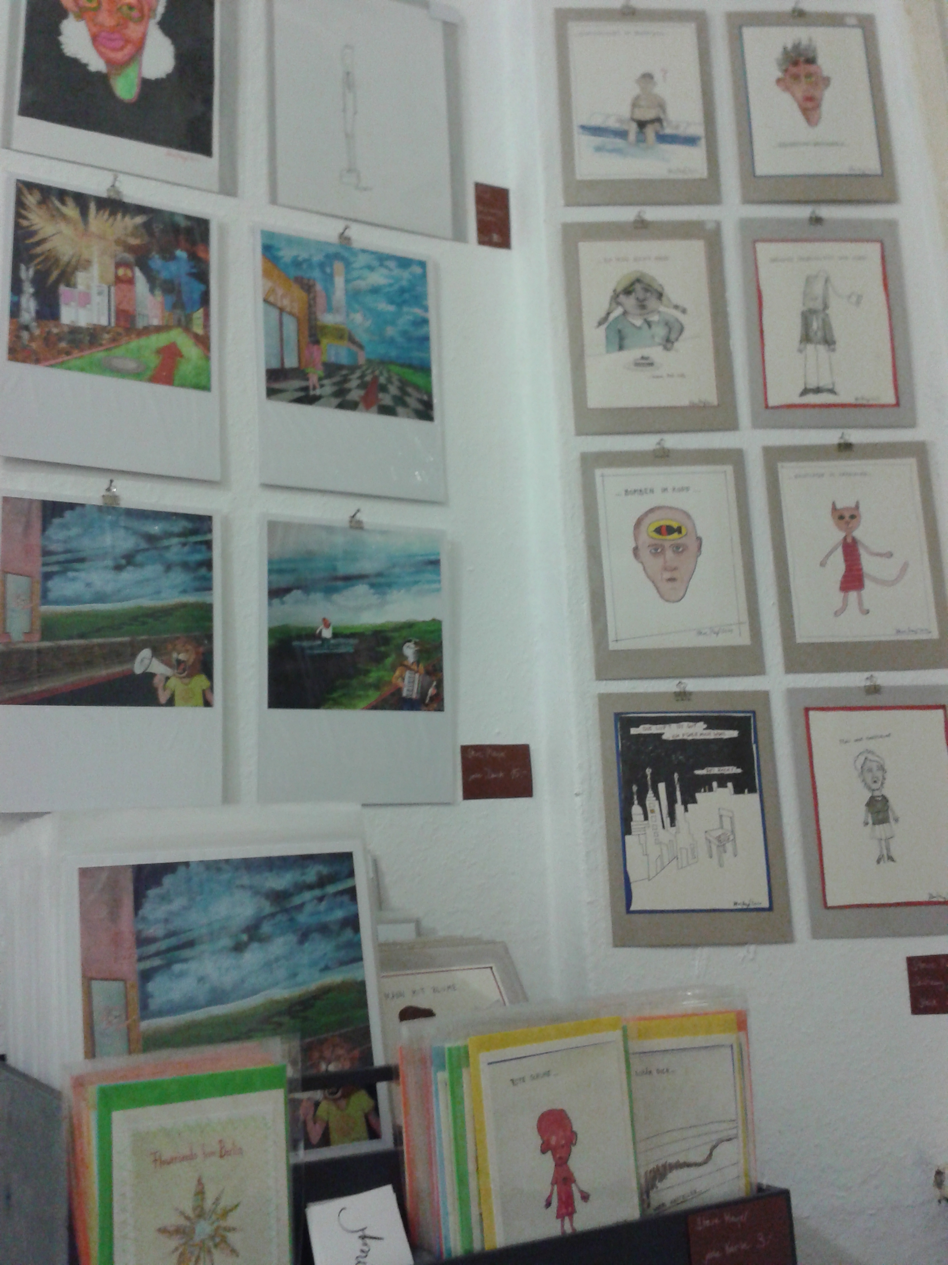 Zeichnungen von Steve Meyer in der "Gallery Nomad"