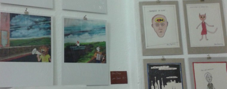 Zeichnungen von Steve Meyer in der "Gallery Nomad"