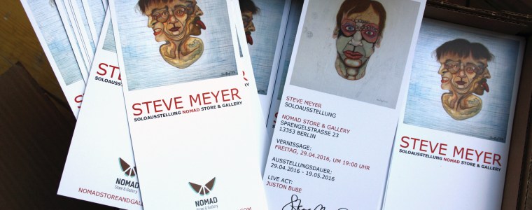 Flyer zu der Ausstellung in der Galerie NOMAD