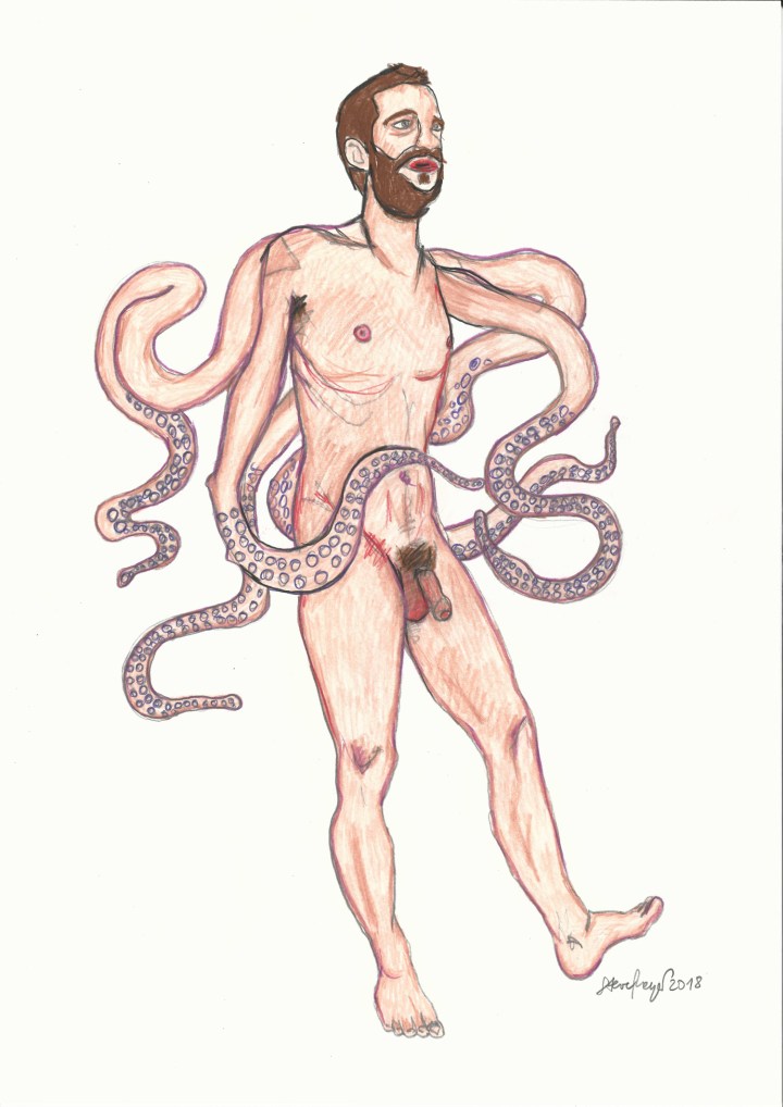 "Z5-A3-18", Buntstift/Bleistift auf Papier, 42 cm x 29,7 cm, 2018, Preis: 290.- Euro