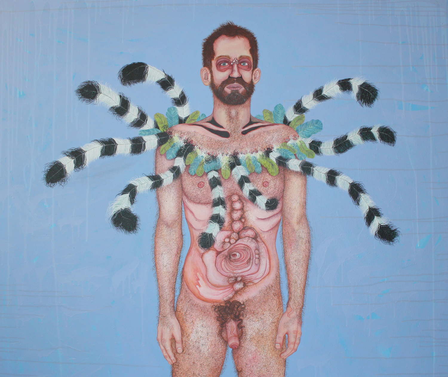 "Herr Gregor Federkranz" (Ausschnitt 1), Öl auf Leinwand, 180 cm x 135 cm, 2018, Preis: 8500.- Euro