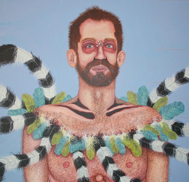 "Herr Gregor Federkranz" (Ausschnitt 2), Öl auf Leinwand, 180 cm x 135 cm, 2018, Preis auf Anfrage