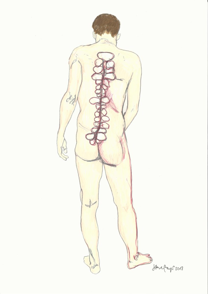 "Z11-A3-18", Buntstift/Bleistift auf Papier, 42 cm x 29,7 cm, 2018, Preis: 290.- Euro