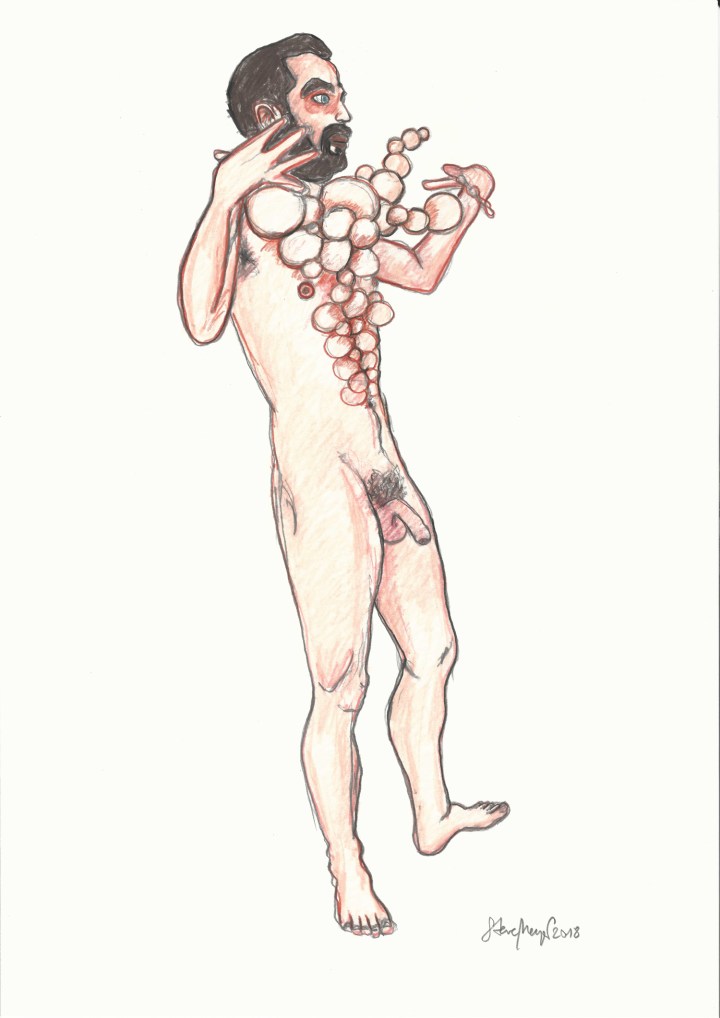 "Z14-A3-18", Buntstift/Bleistift auf Papier, 42 cm x 29,7 cm, 2018, Preis: 290.- Euro