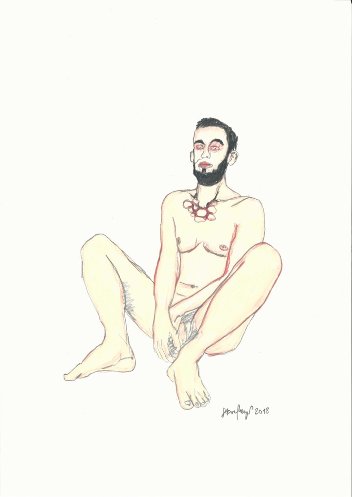 "Z15-A3-18", Buntstift/Bleistift auf Papier, 42 cm x 29,7 cm, 2018, Preis: 290.- Euro