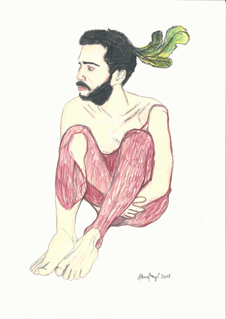 "Z16-A3-18", Buntstift/Bleistift auf Papier, 42 cm x 29,7 cm, 2018, Preis: 290.- Euro