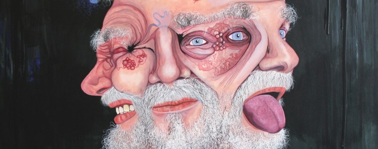 "Prof. Dr. J. F. Federpunk", Öl auf Leinwand, 100 cm x 100 cm, 2020, Privatbesitz