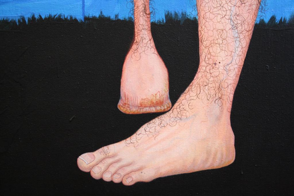 "Herr Christopher van Flügelbundt Junior" (Ausschnitt 3), Öl auf Leinwand, 180 cm x 135 cm, 2020, (Preis auf Anfrage)