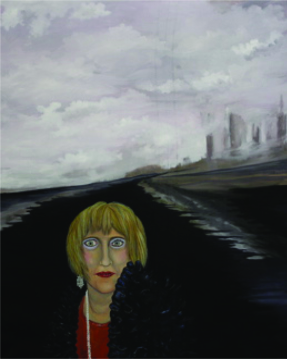 Ohne Titel, Öl auf Leinwand, 100 cm x 80 cm, zerstört