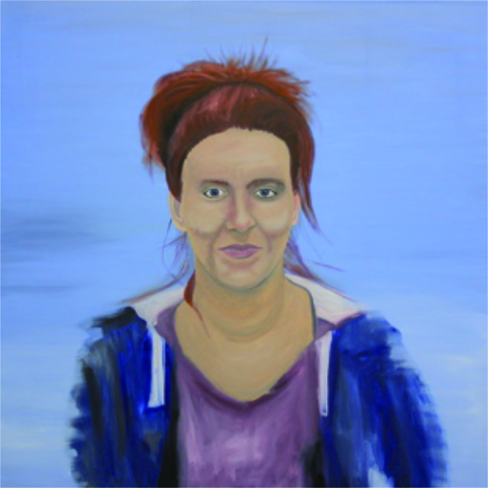 "Linda (unvollendet)", Öl auf Leinwand, 90 cm x 90 cm, zerstört