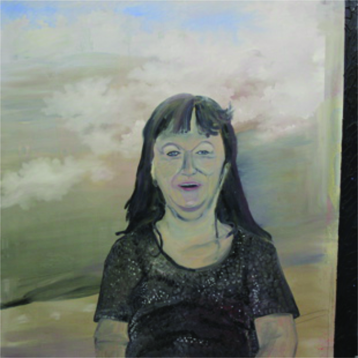 "Ute (unvollendet)", Öl auf Leinwand 90 cm x 90 cm, zerstört