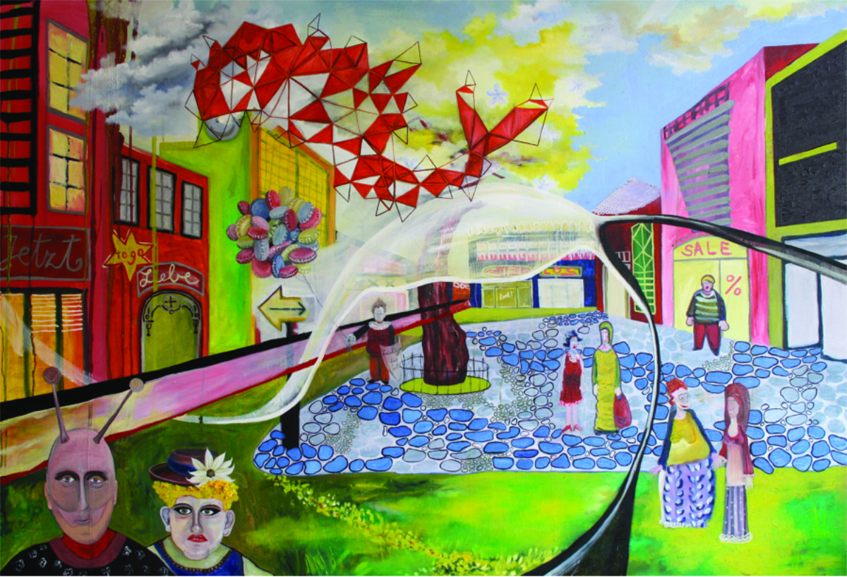 Ohne Titel (unvollendet), Öl auf Leinwand, 130 cm x 190 cm, Preis: 4500.- Euro