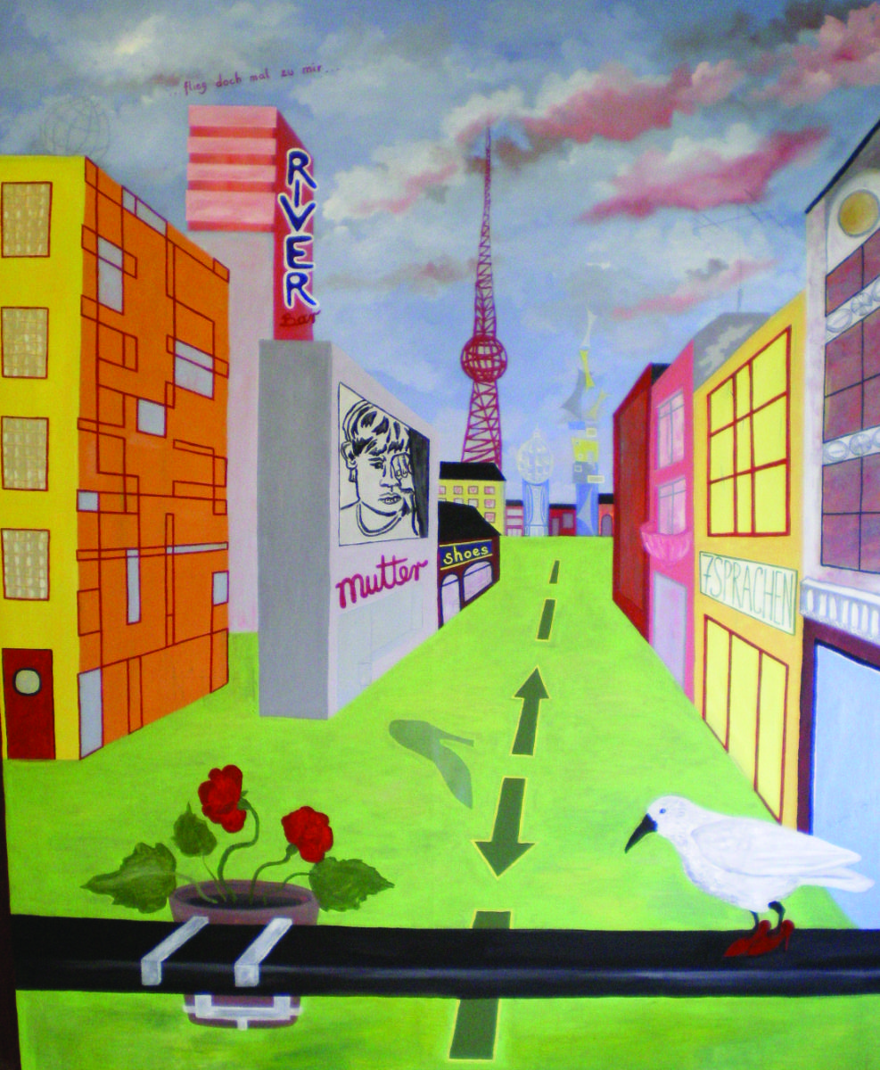 Ohne Titel, Öl auf Leinwand, 180 cm x 150 cm, zerstört