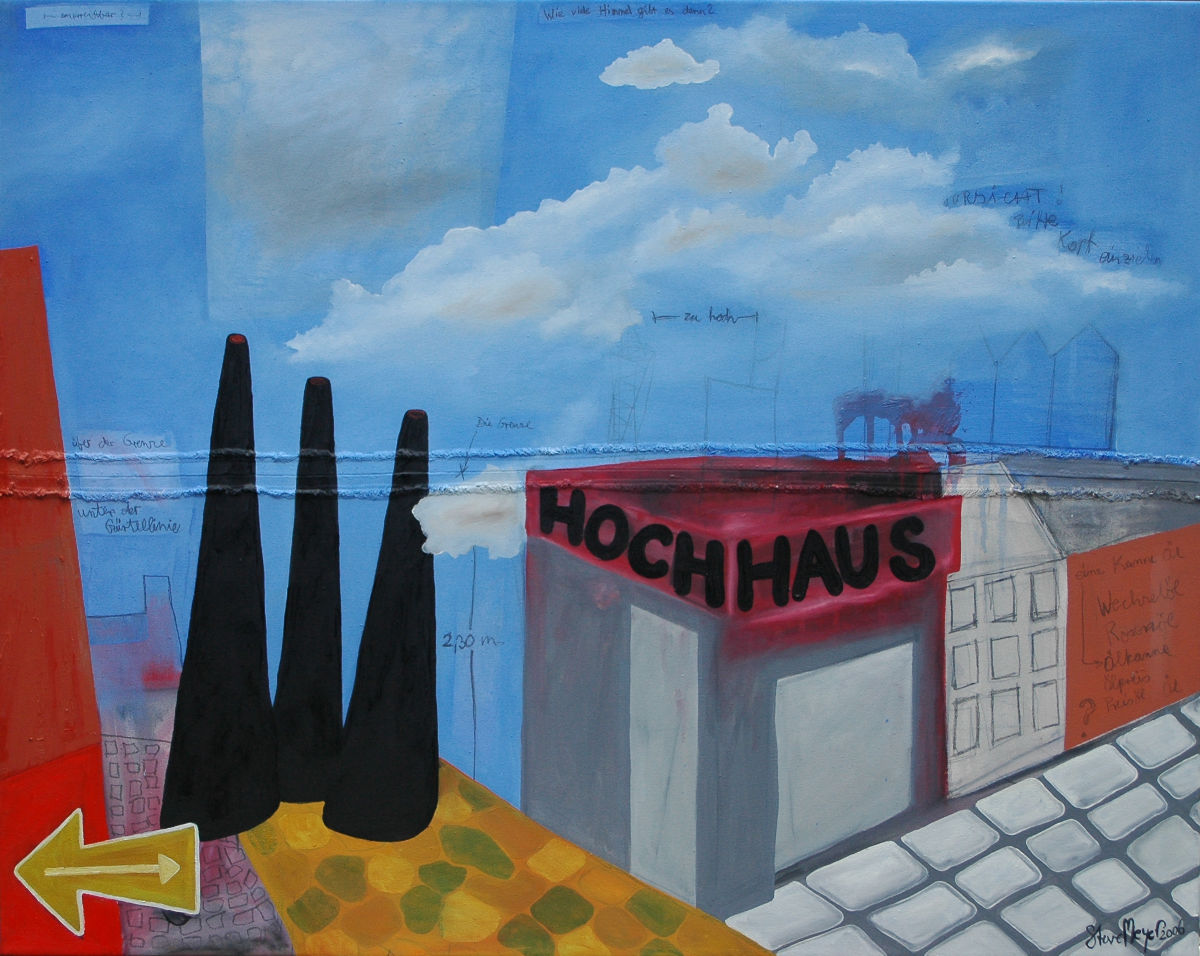 Ohne Titel, Öl/Bleistift auf Leinwand, 80 cm x 100 cm, Preis: 2500.- Euro